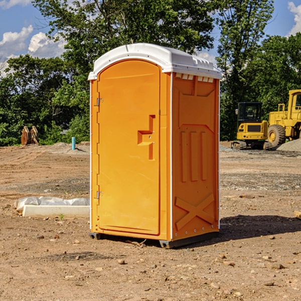 can i customize the exterior of the portable restrooms with my event logo or branding in Arcadia NE